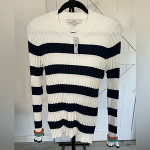 NWT Loft long-sleeve striped shirt